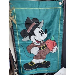 Mickey Mouse‎ Thanksgiving Pilgrim pumpkin large applique Flag 43x28 Walt Disney
